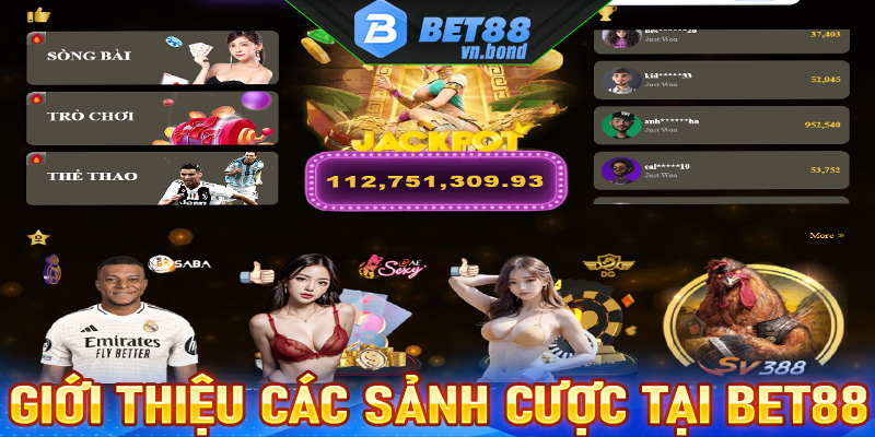 Giới thiệu Bet88 cùng những sảnh cá cược hấp dẫn đáng để trải nghiệm